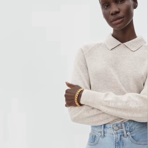 Everlane Women's Sweater in Light Gray - Picture 3 of 6